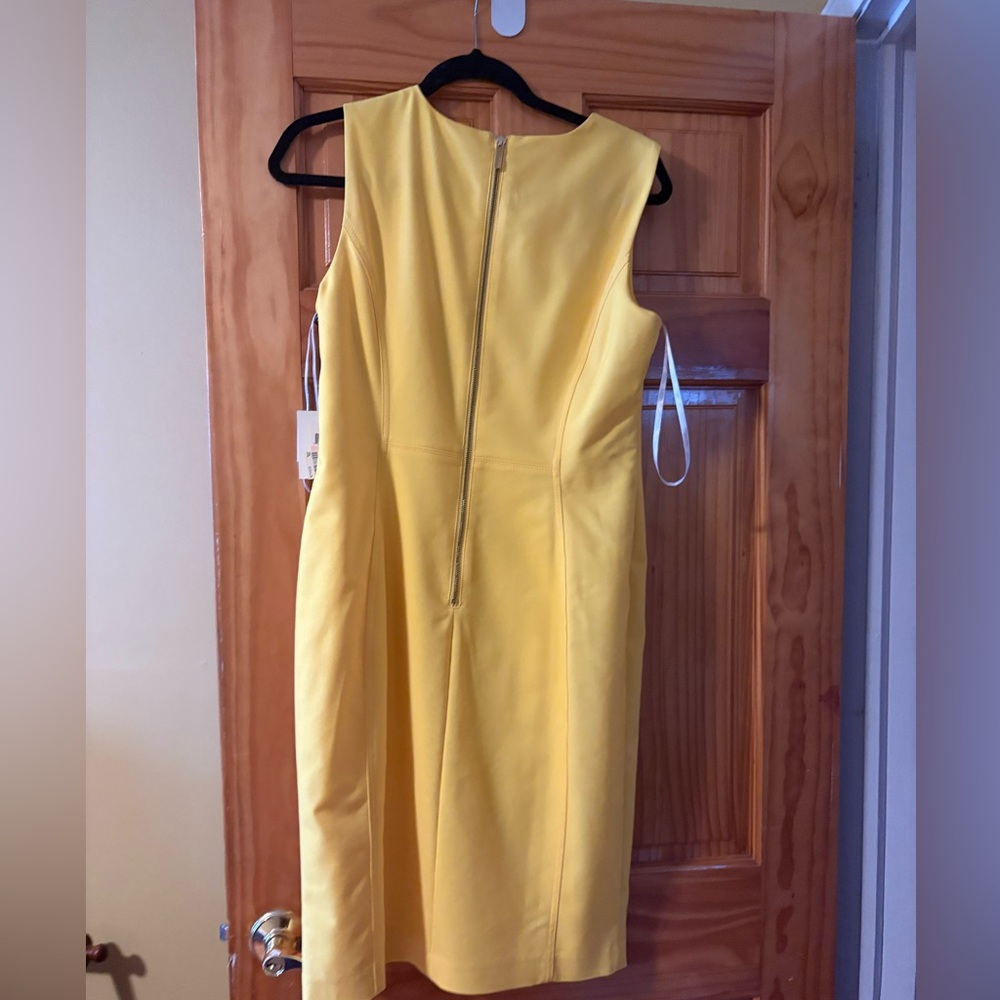 Calvin Klein Yellow Midi Dress - Picture 2 of 2